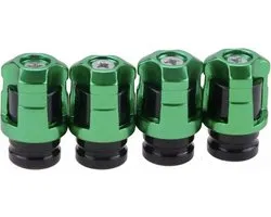 TT-products ventieldoppen Screw-on Green aluminium 4 stuks groen