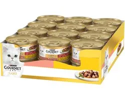 Gourmet Gold Fine Bite 85 g - Nourriture pour chats - 24 x Saumon & Poulet