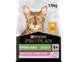 Pro Plan Sterilised Adult Delicate Digestion - Kattenvoer Droogvoer - Kip - 1.5 kg