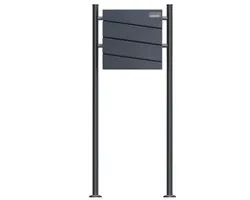 SCHARTEC SBS-SPB-1 Design staande brievenbus - vrijstaand, antraciet, krantenvak