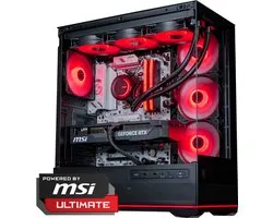 FlowUp x Powered By MSI - Le PC de Gaming Joyride - AMD Ryzen 7 7800X3D - NVIDIA RTX 5070 Ti 16 Go - 32 GB de RAM DDR5 - 2 To - Refroidissement par eau