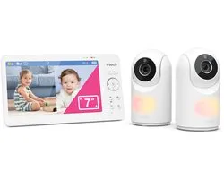 VTech VM7467-2HQ Babyfoon met camera - 7 inch Scherm - 2 Camera’s - Pan & tilt - Nachtzicht
