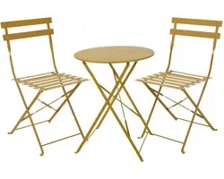 LaVie-Bistroset-Balkonset-Bistroset metaal-Bistroset oker-Balkonset metaal