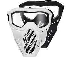2-pack gezichtsmasker Tactisch masker compatibel met Nerf Rival, Apollo, Zeus, Khaos, Atlas, Artemis Blasters Rival Mask (zwart-wit)