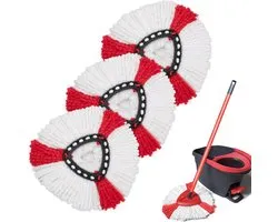 Tête de vadrouille de rechange 3 pièces, compatible avec la tête de vadrouille en microfibre 2 en 1 Vileda EasyWring et Clean Turbo , tête de rechange, adaptée à tous les types de sols