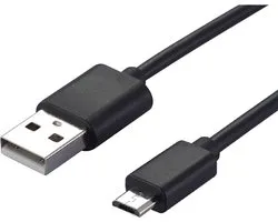 1 Meter Micro USB Oplaadkabel Smartphone / Tablet / Snoer / Kabel - Zwart