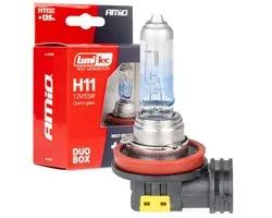 Ampoules halogènes LumiTec Next Gen H11 12 V 55 W +135 % de puissance lumineuse – Set DUO pour éclairage de phares de voiture, homologué ECE