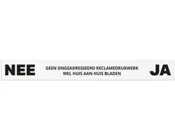 My Little Buddha - Brievenbus sticker Basic - Ja Nee - Zwart