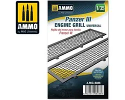 AMMO by Mig Jimenez Modelbouwpakket - AMMO MIG 8088 Panzer III Engine Grilles - Universal Resin onderdeel - 1:35 - Modelbouw