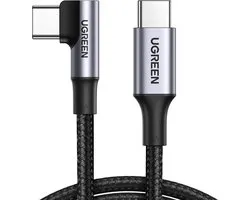 Ugreen - US334 - USB-C / USB-C 90º 480Mb/s 2m haakse kabel - zwart