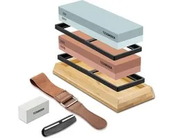 Japanese knife sharpening stone set, 400-8000 grit