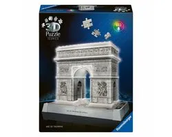 Ravensburger - Iconics: Arc de Triomphe Parijs met licht - 3D Puzzel - 216 Stukjes - Bouwset voor kinderen vanaf 8 jaar