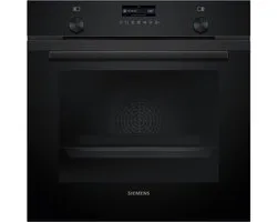 Siemens HB279GBB3 - iQ500 - Inbouwoven - 60 x 60 cm - Zwart - Energielabel A - Air Fry-functie met bakplaat: gezondere manier om te snacken - eenvoudige reiniging met pyrolytische zelfreiniging