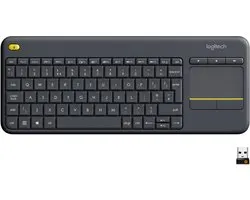Logitech K400 Plus - Draadloos Touch Toetsenbord - QWERTY ISO - Zwart
