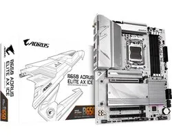 Gigabyte AORUS B650 AORUS ELITE AX ICE - Moederbord ATX - AM5 Socket - AMD B650 – Bluetooth 5.2 - Realtek RTL8852CE - Realtek ALC897 - Wi-Fi 6E