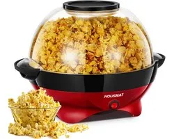 Popcorn Machine - Snack Maker - Thuis Films Kijken - Stille Werking - 5.5 Liter Capaciteit - Rood
