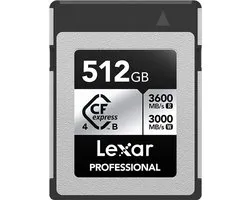 LEXAR Carte CFexpress Pro Silver Type B 4.0 Series 512 Go 3600R/3000W