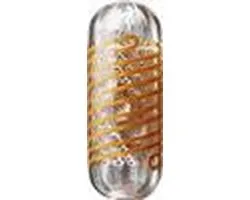 Tenga - Spinner 05 Beads Masturbator - Transparant/Oranje