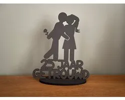 25 jaar getrouwd - 25 jaar getrouwd versiering - 25 jaar getrouwd cadeau - 25 jaar huwelijk - Zilveren huwelijk versiering - Huwelijkscadeau