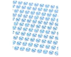 Glitzersteentjes - Zelfklevend - Lichtblauw - 147 stuks 10 mm