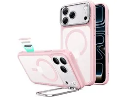 ESR Hoesje Geschikt voor Apple iPhone 18 Pro Max / 17 Pro Max - Classic Hybrid HaloLock Stash Stand - Compatibel met MagSafe & Qi2 - Back Cover met Standaard - Camera Kickstand - Roze