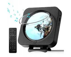 Multifunctioneel CD Speler - Desktop CD Speler - Bureau + Muur 2 in1 - Bluetooth 5.1 - FM Radio - HiFi Luidsprekers - Stofhoes - USB - Voor Thuis en Kantoor - Retro