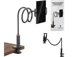 Dynabright Tablet Houder - Handsfree Bed met Flexibele Hals - Zwanenhals - Tafelklem - Bureau Stand - Telefoonhouder - Flexibel & Verstelbaar 360° - Tablets & Telefoons