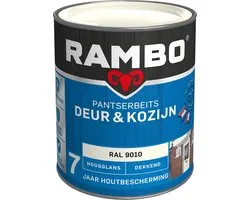 Rambo Pantserbeits Deur & Kozijn Hoogglans Dekkend - Super Vochtregulerend - RAL 9010 - 0.75L