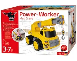 BIG - Power-Worker Maxi Grue Camion - Levage 450 grammes - A partir de 3 ans - Baladeur - Jouets Jouets de plein air