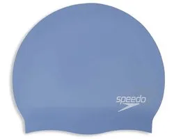 Speedo Long Hair Cap Badmuts Lang Haar - Zwemmuts Dames en Heren met Extra Ruimte - Glijdt Soepel Op en Af - Lichtgewicht, Latexvrij Silicone - Blauw - One size