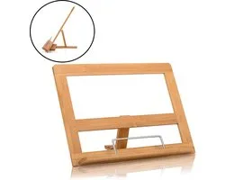 Boekenhouder standaard - Bamboe Hout - Leesboek standaard - Kookboekstandaard - Ipad / Tablet standaard - Book holder
