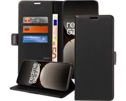 Étui portefeuille ChiGuard Book Case Cover pour Realme GT 7 Pro - Fermeture magnétique - Zwart rustique