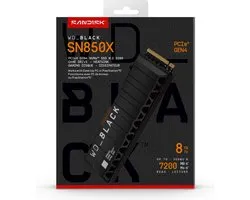 Western Digital Black SN850X - SSD interne avec dissipateur thermique - NVMe M.2 - compatible PS5 - 8 To