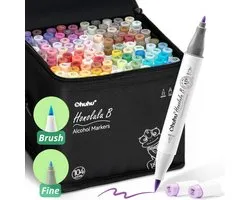 Ohuhu - Honolulu B Brush & Fine - Alcohol Art Markers - 104 kleuren