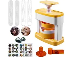 Button Maker Machine, 55mm Button Machine, Badge Machine, Press the DIY Button Press Machine with 48 Button Parts and Circle Cutters, Badge Maker Machine for DIY Creation Gifts