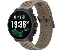 Strap-it Universele 22mm Siliconen Horlogeband Gestreept (Bruin) – Geschikt voor Suunto 5 Peak, 9 Peak, 9 Peak Pro, Vertical, Vertical 2, Race, Race S, Race 2, Run – Luxe Sportieve Smartwatch Band