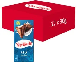 Verkade Chocoladereep Melkchocolade - 12 x 90 gram