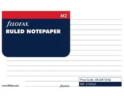 Filofax M2 papier gelijnd wit
