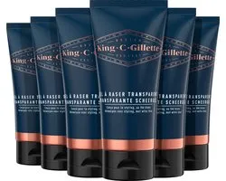 King C. Gillette Transparante Scheergel Voor Mannen - Voordeelverpakking 6x150 ml