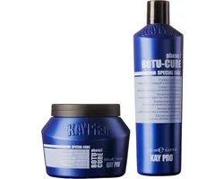 KayPro Botu-cure set shampoo 350ml & haarmasker 500ml - bundel "botoxbehandeling" ideaal voor het herstellen en verzorgen van beschadigd haar - haarverzorging set - Geschenkset - Giftset - voordeelverpakking