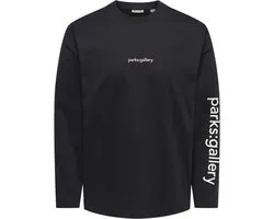 Only & Sons T-shirt Onsfred Text Life Rlx Ls Tee 22039981 Black/parks Gallery Mannen Maat - S