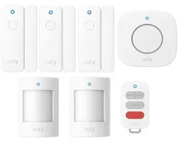 eufy Slim Beveiligingsset XL E20｜3× Deursensor + 2× Bewegingssensor + Sirene + Key Fob ( Vereist HomeBase)