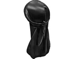 Afabs® Durag / Du-rag / Do-rag / Bandana Silky - Unisexe - Zwart