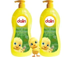Shampoing Corps et Cheveux Hydratant et Protecteur Dalin 2 x 700 ml – Hypoallergénique, sans parabènes, SLS/SLES, Alcohol ni colorants