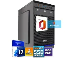 Intel Ultra Compleet Desktop PC | Intel Core i7 | 16 GB RAM | 512GB SSD M.2 | DVD+RW | Windows 11 Pro | Business Office Multimedia Computer | Inclusief Microsoft Office!
