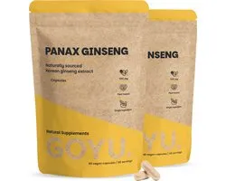 Cupplement 120 capsules de Panax Ginseng 10:1 Extrait 500 MG par capsule - Système immunitaire - Concentration - Fatigue - Geen ginseng coréen - Libido - Végétalien - Complément - Superaliment - Geen poudre, comprimé ou gomme