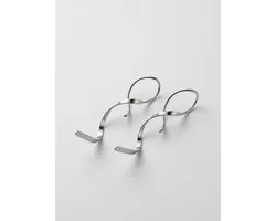 Zilverkleurige No-Fade Spiraal Threader Oorbellen - Waterproof - 316L RVS