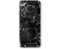 Étui Case Company® compatible avec Honor Magic 6 Pro - Marbre Zwart - Coque souple - Protection intégrale et protection des bords de l'écran