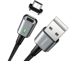 DrPhone iCON Micro USB Magnetische Kabel - 1M - 3A Fast Charge Oplaadkabel & Datakabel - Micro USB Magneetkabel - Zwart