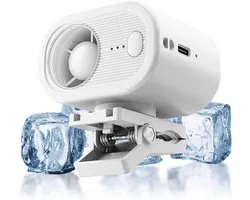 Clip Fan - Small Quiet Blower, Three-Speed Airflow, Outdoor Cooling Tech, Portable Neck Accessory | Versatile Hands-Free Unit, Essential Equipment For Indoor Office